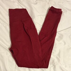 Red High-Waisted Leggings